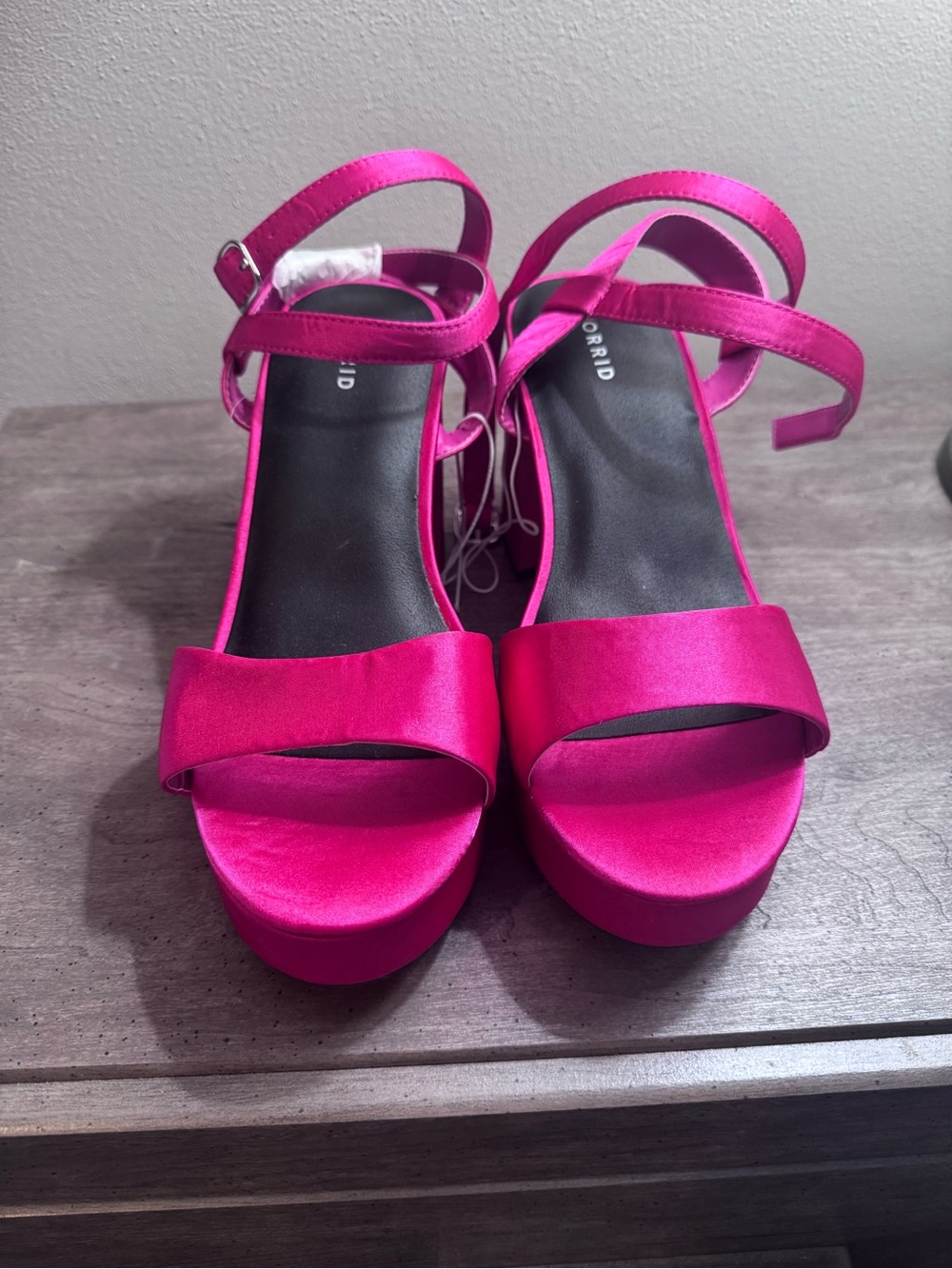Women’s Pink Platform Ankle-Strap Sandals